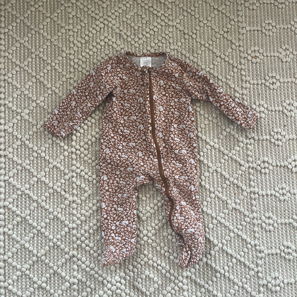 Mebie Baby One Piece Double Zipper Sleeper 12-18 months